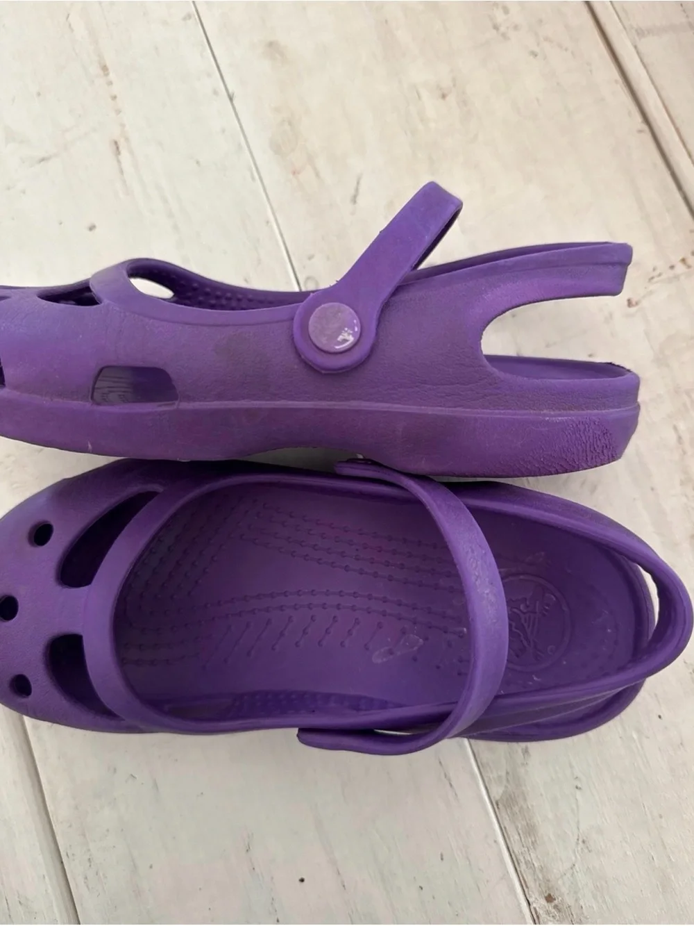 CROCS Kids Purple Mary Jane Water Shoes